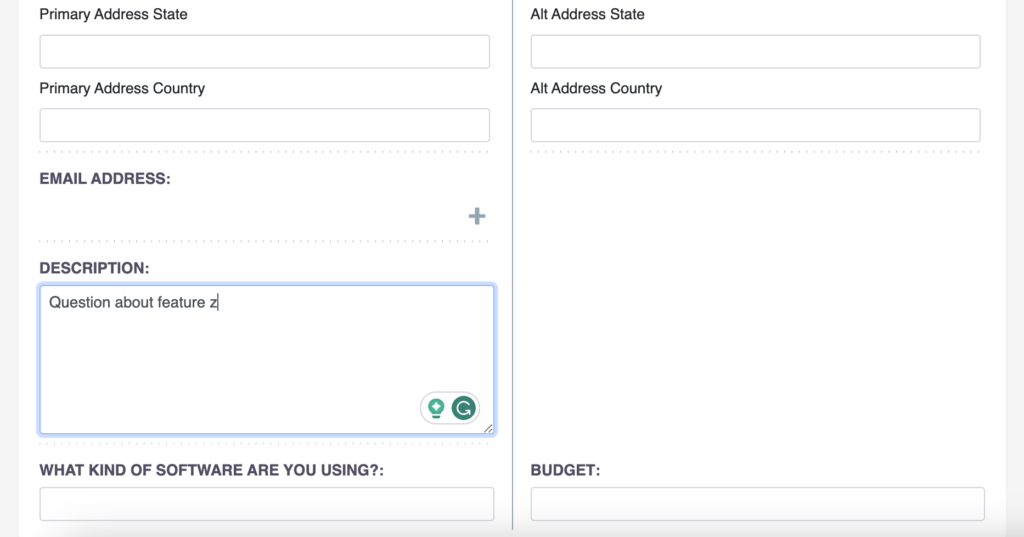 SuiteCRM Workflow Testing - Lead Description