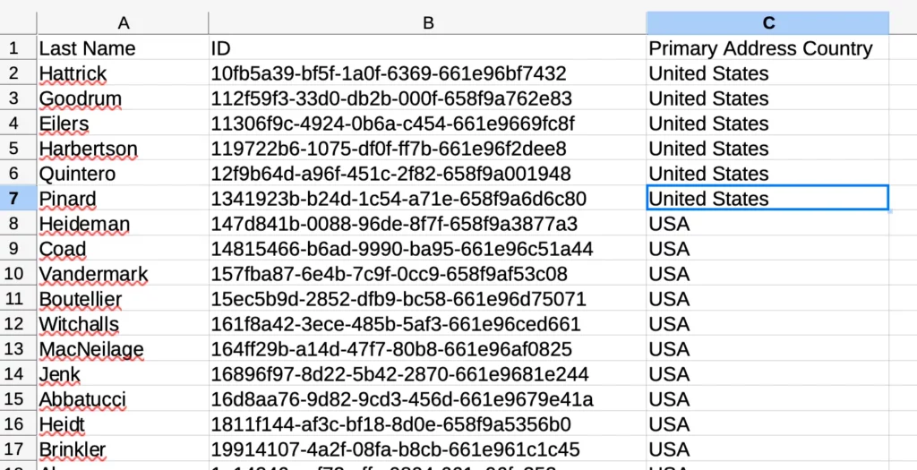 Excel - relevant columns