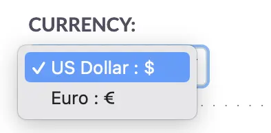 Product - Currency