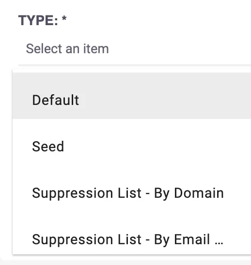 Target List Types