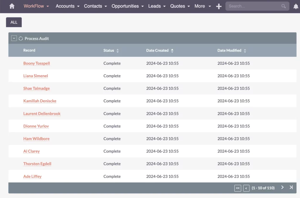 Workflow - Days Open actively calculating data