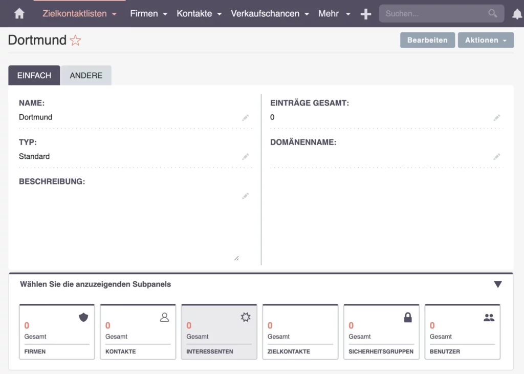 Eine kurze Einführung in Lead Segmentierung via Zielkontaktlisten in ihrem SuiteCRM