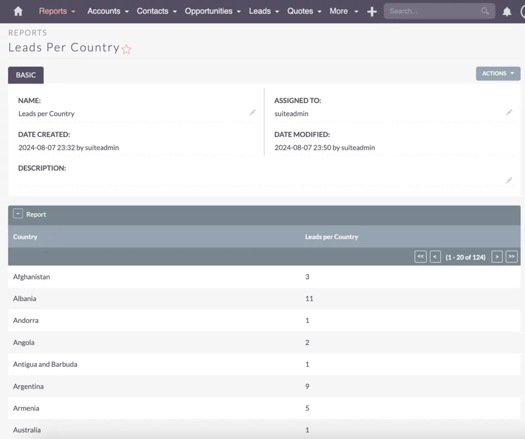 Applying the Count Function - Report